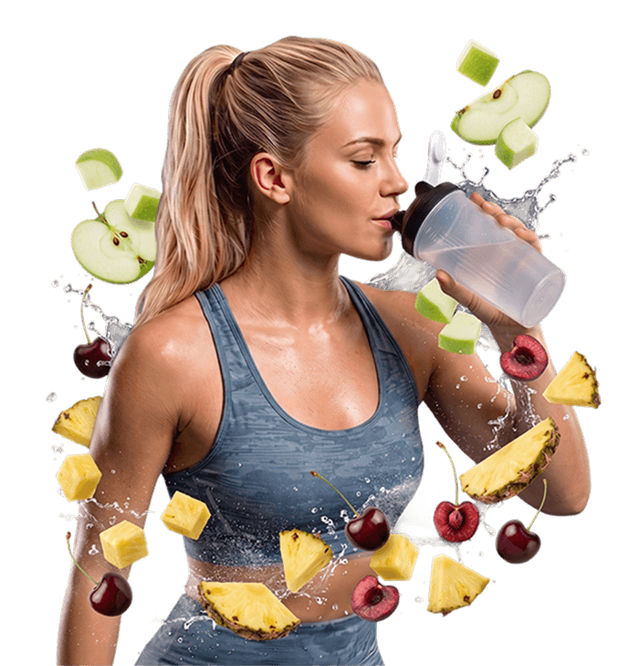 Egy sportruházatban lévő nő vizet iszik egy palackból